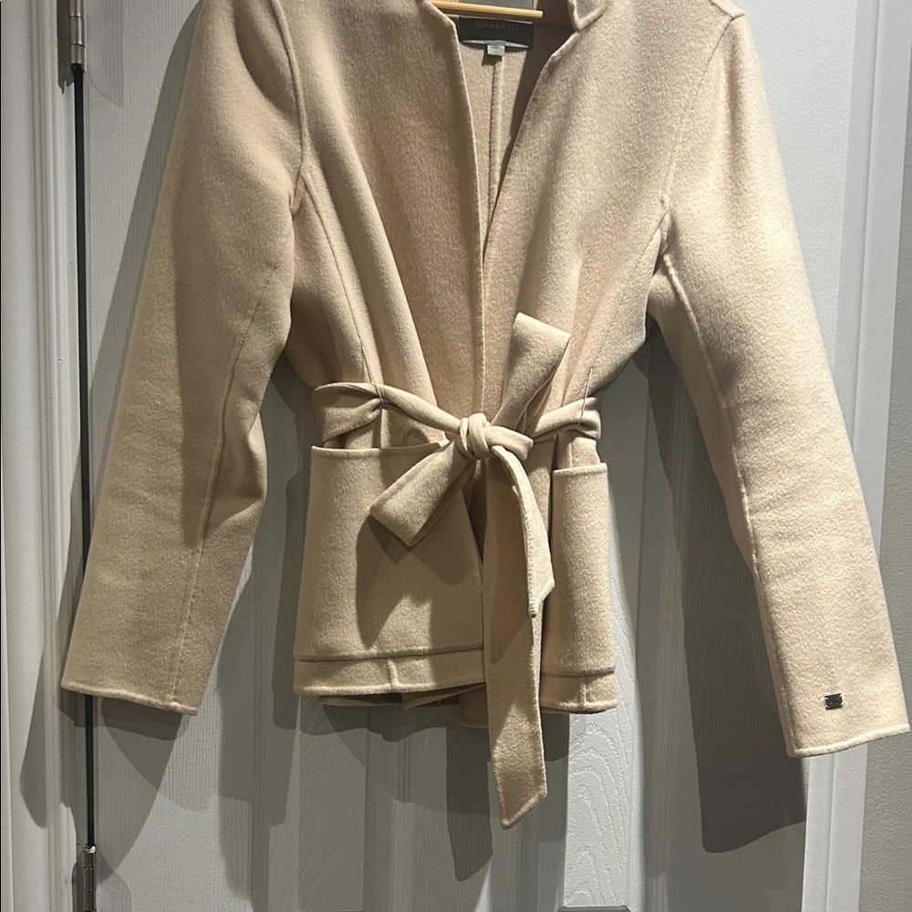 ISAIAH HIP-LENGTH DOUBLE-FACE WOOL JACKET

Sand color